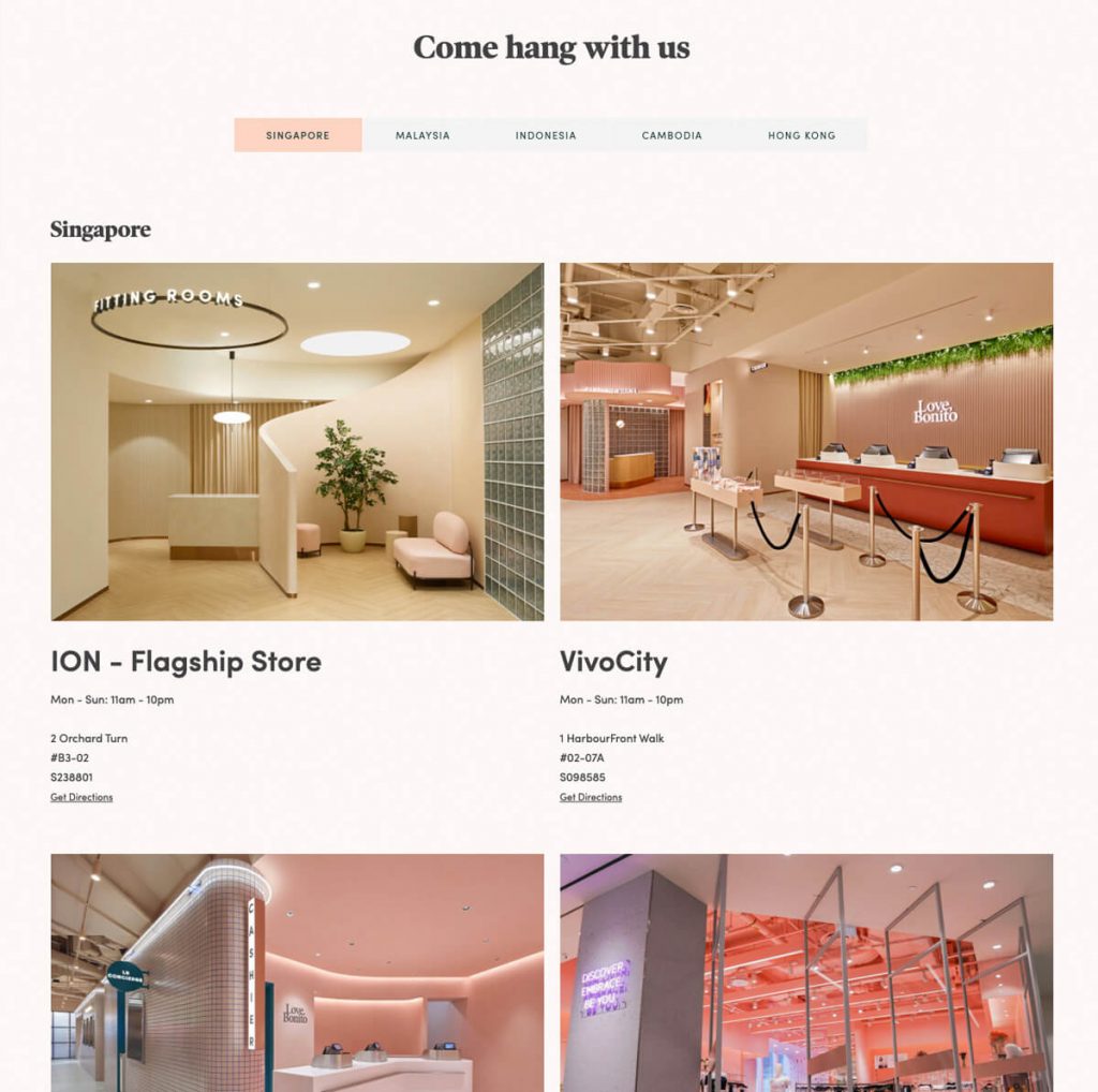 Love Bonito Retail Gallery Location Store Design