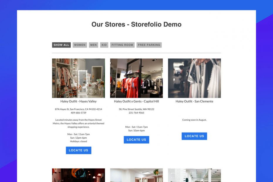Storefolio HTML Grid for Shopify Directory